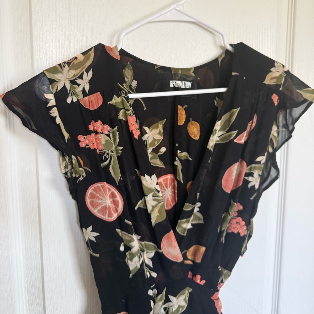 Reformation Fruitcake Midi Wrap Dress - Picture 3 of 6